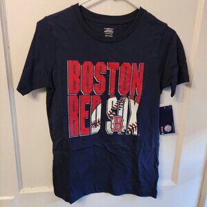 Boys Large 10/12 Boston Red Sox short sleeve tshirt navy